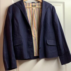 J Crew Linen Sailor Blazer